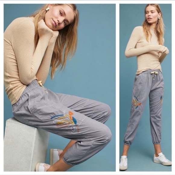Anthropologie Pants & Jumpsuits Anthropologie Stockton Embroidered Jogger Pants Poshmark